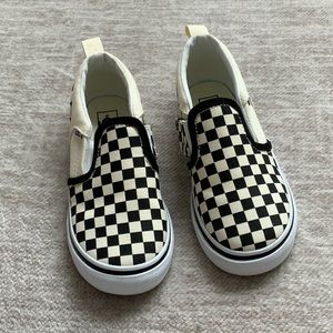 Toddler Vans Black and White Check